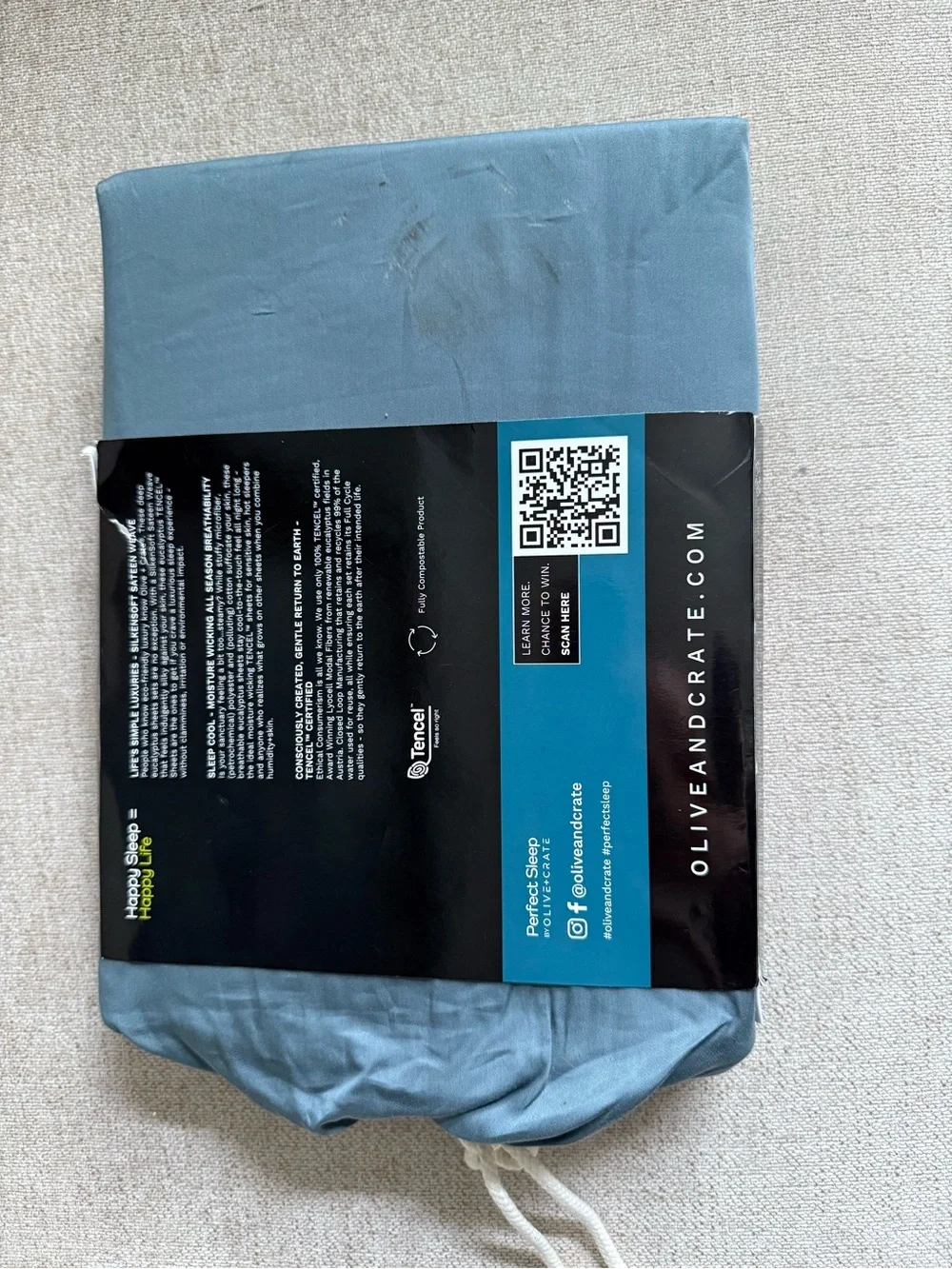 NWT Olive + Crate Tencel King Duvet Cover Hypoallergenic Cooling Eucalyptus